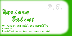 mariora balint business card